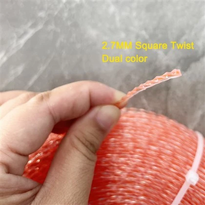Dual Color Twisted Nylon Trimmer Line för klippare Lart Line